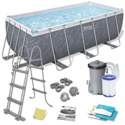 Garten-Stahlrahmen-Pool 412 x 201 x 122 cm 11in1 Bestway 56722