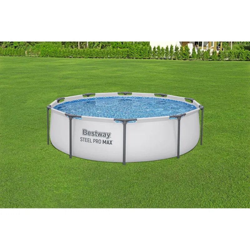 Stahlrahmen Pool 305 x 76 cm, ideal zum Entspannen im Garten