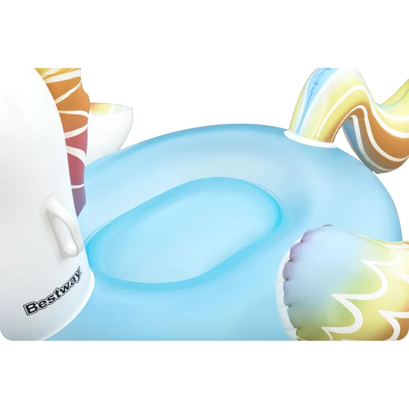 Aufblasbares Einhorn 155 x 119 cm, perfekt für Wasserspaß im Sommer
