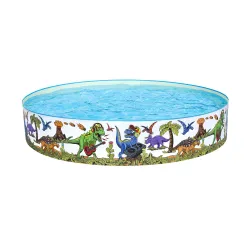 Dinosaurier Gartenpool 244x46cm, bunt und lustig für Kinder