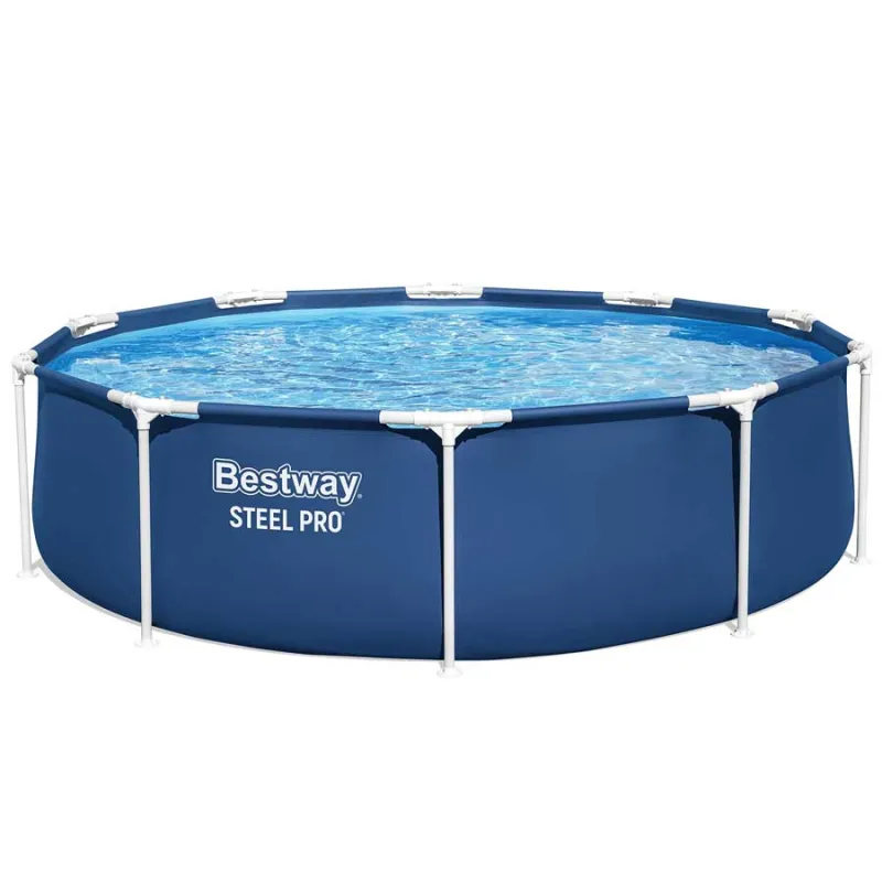 Garten-Stahlrahmen-Pool 305 x 76 cm 8-in-1, ideal für Spielspaß im Freien