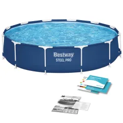 Stahlrahmenpool 366 x 76 cm, ideal für den Garten, Bestway 56706
