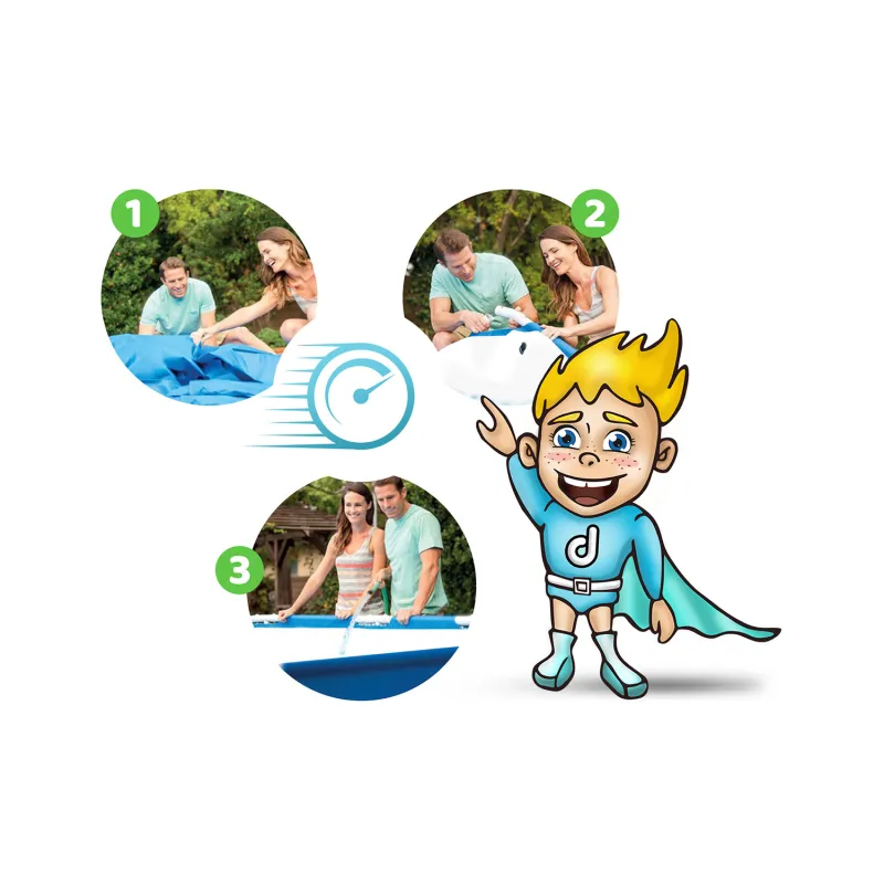 Robuster Stahlrahmenpool, ideal für den Sommergebrauch