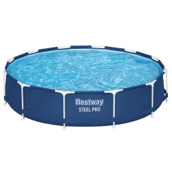 Einfach aufzubauender Stahlrahmenpool, ideal für den Garten