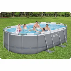 Stahlrahmen-Pool 427 x 250 x 100 cm 18in1 Bestway 56620, ideal für Kinder