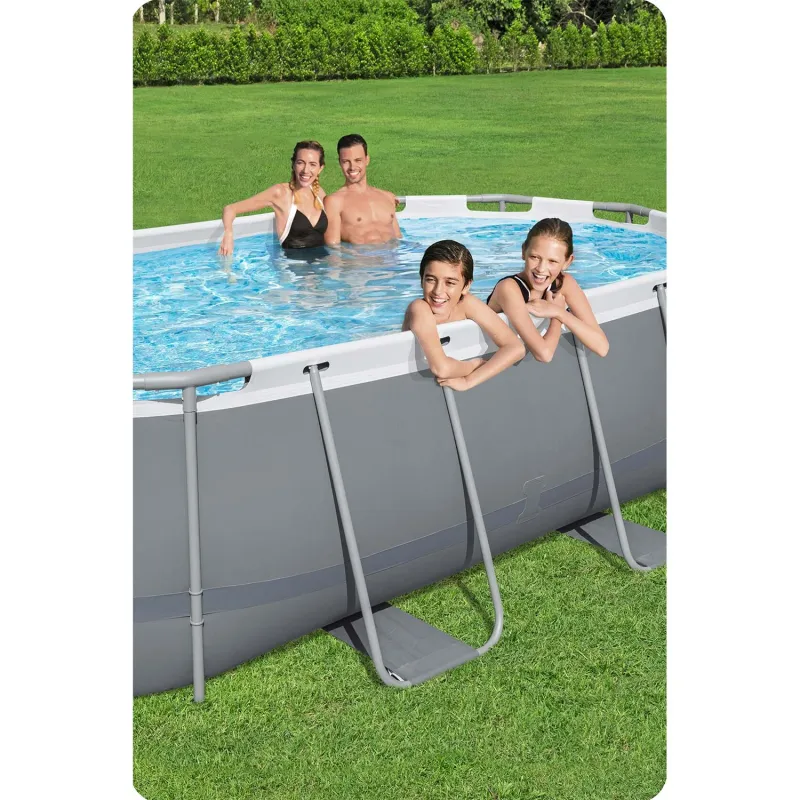 Stahlrahmen-Pool 427 x 250 x 100 cm 18in1 Bestway 56620, einfach zu montieren