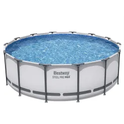 Ideal für Sommervergnügen: Garten-Stahlrahmen-Pool 427 x 122 cm