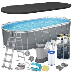 Stahlrahmen Pool 549 x 274 x 122 cm 12in1 Bestway 56710