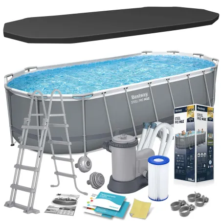 Stahlrahmen Pool 549 x 274 x 122 cm 12in1, ideal für den Garten