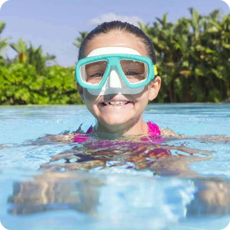 Stilvolle türkise Schwimmmaske Bestway 22011 für Kinder und Erwachsene