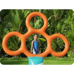 Bestway Frisbee-Ständer mit Reifen für Kinder, aus robustem Material für den Außenbereich