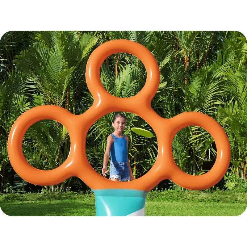 Bestway Frisbee-Ständer mit Reifen für Kinder, aus robustem Material für den Außenbereich