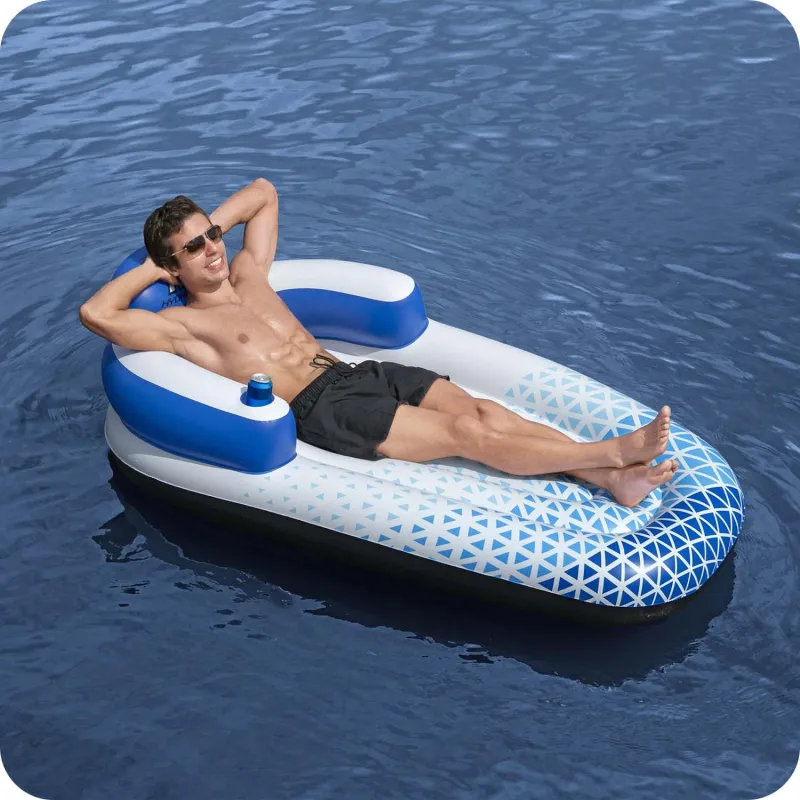 Bunte Schwimm-Luftmatratze Indigo Wave Bestway 43533, ideal für den Strand
