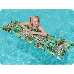 Aufblasbare Dschungelmatratze, ideal zum Entspannen am Pool