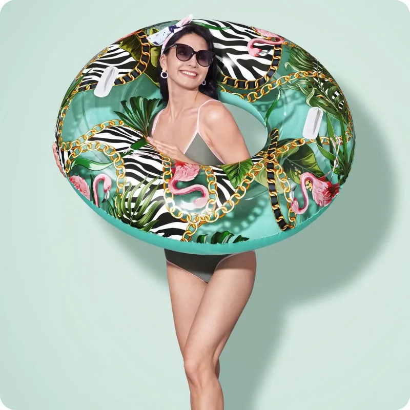 Bunter 114 cm Schwimmring, perfekt für den Strand