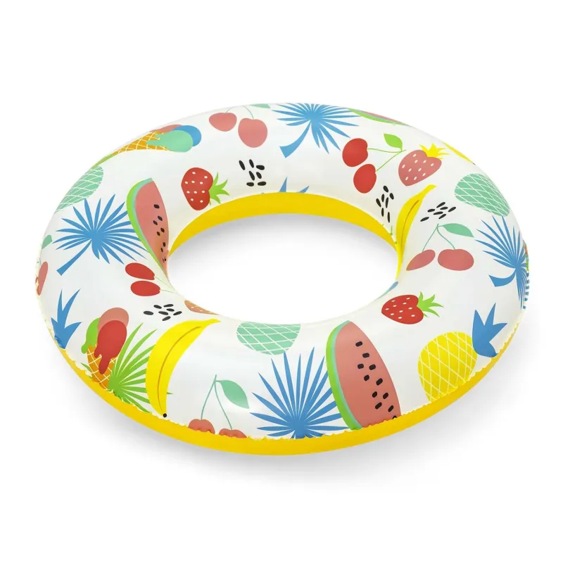 Bunter Schwimmring in Wassermelonenform 61 cm, ideal für Strand oder Pool