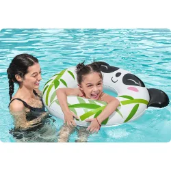 Panda-Schwimmring in Schwarz-Weiß, ideal für Wasserspaß