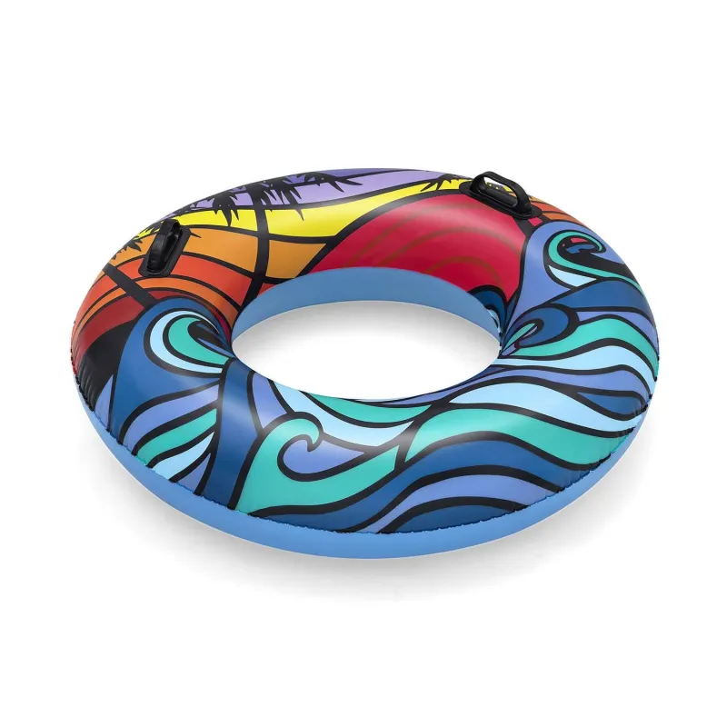 Robuster blauer Schwimmring, ideal für Kinder im Wasser