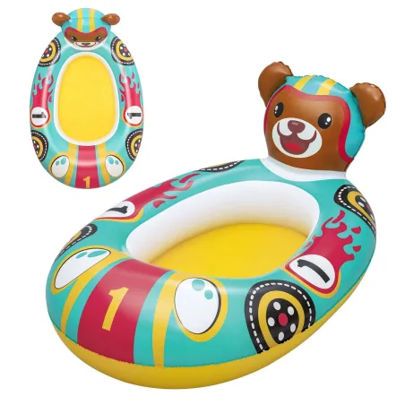 Bestway 34170 Bär aufblasbarer Schwimmring für Kinder, bunter Wasserspaß für Kleinkinder