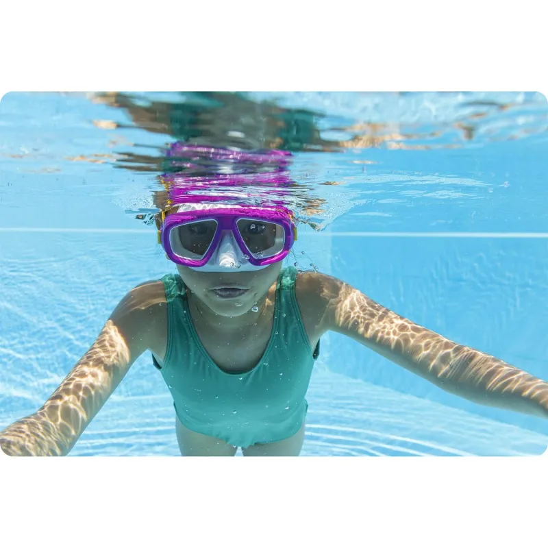 Stylvolle rosa Schwimmmaske, ideal für Kinder und Erwachsene