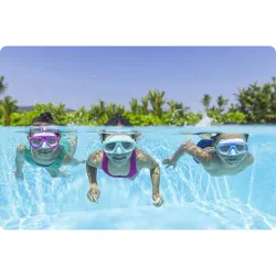 Rosa Schwimmmaske, ideal für den Einsatz im Pool oder am Strand