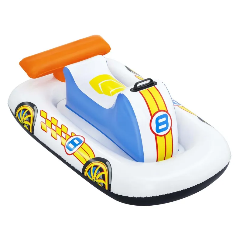Aufblasbarer Rennwagen-Ponton für Kinder, ideal für Wasserspaß und Spiel