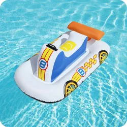 Bunter aufblasbarer Rennwagen-Ponton, sicher für Kinder bei Wasseraktivitäten