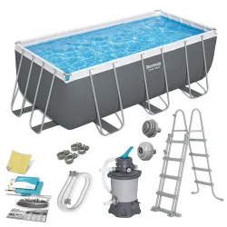 Garten-Stahlrahmen-Pool 412 x 201 x 122 cm 10in1 Bestway 56457N