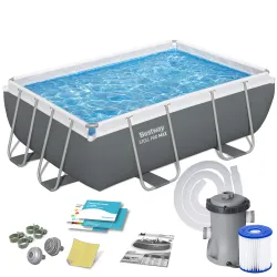Bestway 56629N Garten-Stahlrahmenbecken 282 x 196 x 84 cm 10-in-1