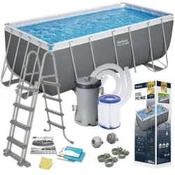 Bestway 56456N Garten-Stahlrahmenbecken 412 x 201 x 122 cm 11-in-1