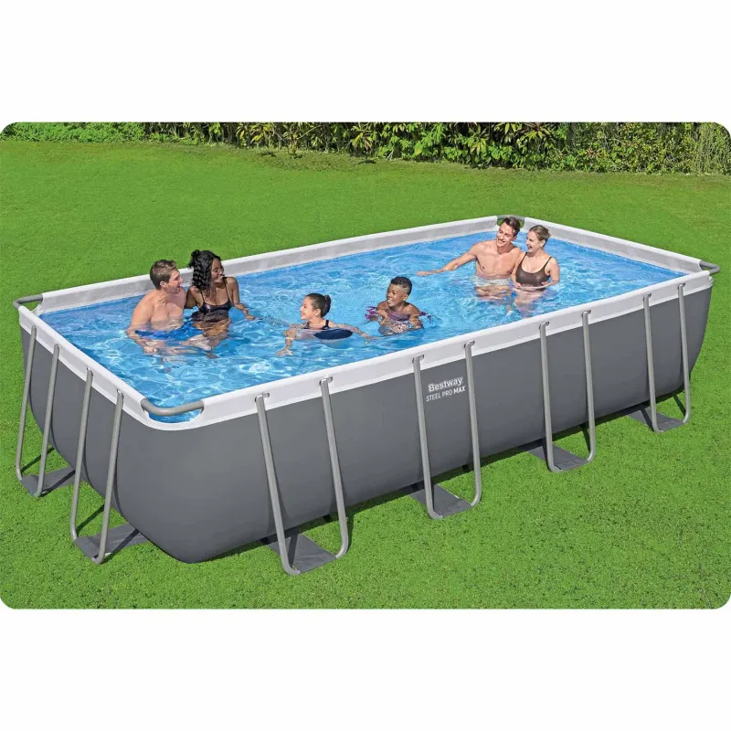 Bestway Garten-Stahlrahmenbecken 549 x 274 x 122 cm, ideal für Sommerpartys im Garten