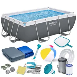 Garten-Stahlrahmenbecken 282 x 196 x 84 cm 16-teiliges Set Bestway 56629N
