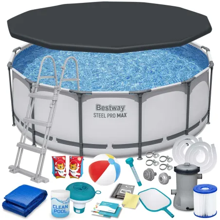 Stahlrahmenpool 396 x 122 cm, ideal für den Garten, Bestway 5618W
