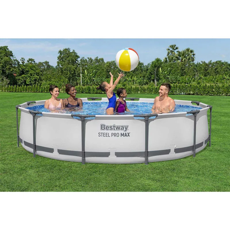 Blauer Stahlrahmen Pool 366 x 76 cm, ideal für Kinder und Garten