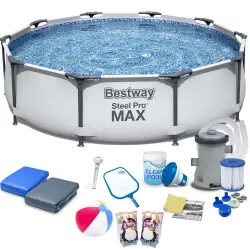 Bestway 56406 Stahlrahmenbecken 305 x 76 cm, robustes Material, Gartenpool
