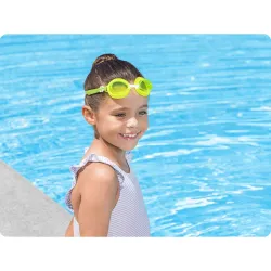 Moderne grüne Schwimmbrille, ideal für Kinder im Wasser