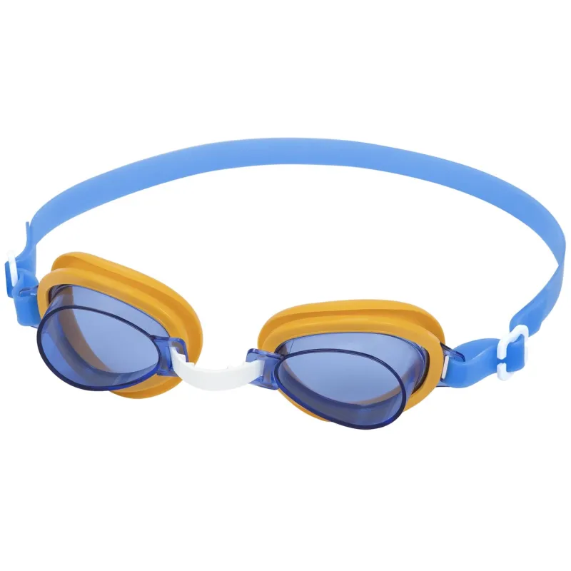Blaue Schwimmbrille für Kinder, ideal für Sommertage am Pool