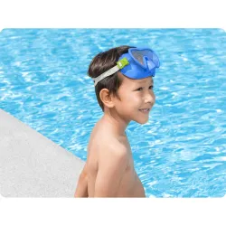 Modische blaue Schwimmmaske, ideal für Pool- und Strandaktivitäten