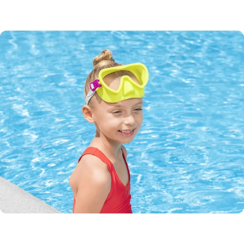 Modische gelbe Schwimmmaske, ideal für Pool oder Strand