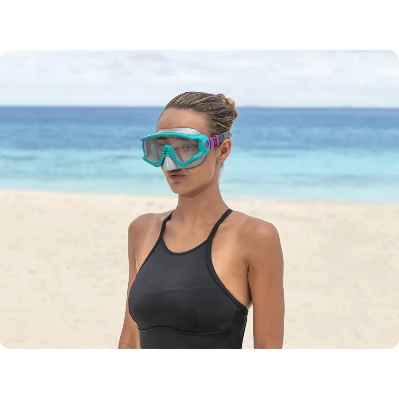 Modische türkise Schwimmmaske, bequeme Passform für Wasseraktivitäten