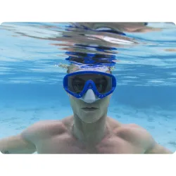 Modische blaue Schwimmmaske, ideal für Pool und Strand