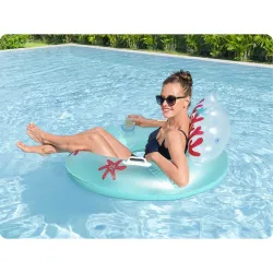 Schwimmring mit Rückenlehne, ideal für Spaß im Garten oder am Strand