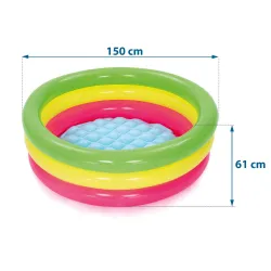 Einfach zu lagernder aufblasbarer Pool 70 x 24 cm nach Gebrauch, praktisch für Familien