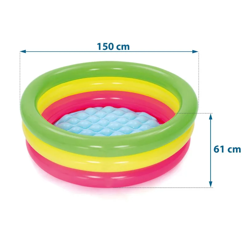 Einfach zu lagernder aufblasbarer Pool 70 x 24 cm nach Gebrauch, praktisch für Familien