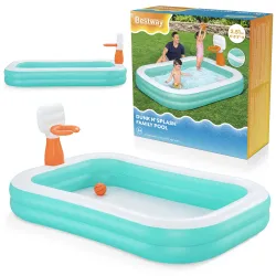 Aufblasbarer Pool Dunk'N Splash 251 x 168 x 102 cm Bestway 54445