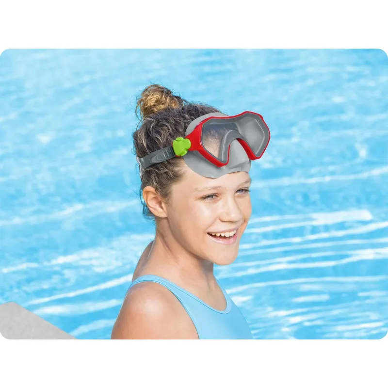 Modische rote Schwimmmaske, ideal für den Pool