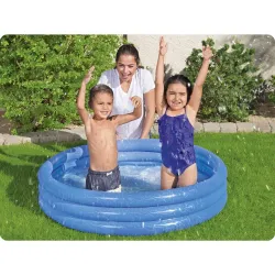 Blauer aufblasbarer Pool, ideal für den Garten oder die Terrasse