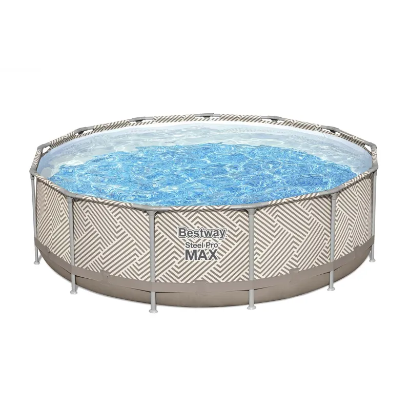 Eleganter Garten Stahlrahmen Pool 396 x 107 cm 11in1 für entspannte Stunden