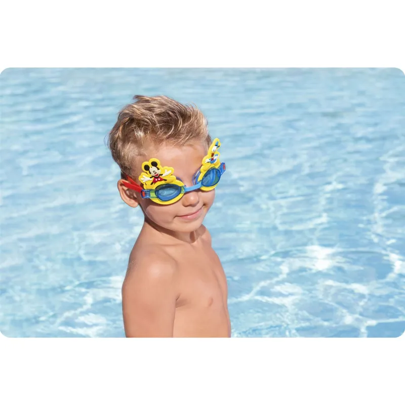 Stylische Mickey Schwimmbrille für Kinder in leuchtenden Farben für den Pool