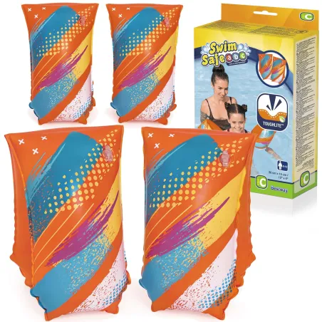 Schwimmflügel für Kinder L/XL, bunte Schwimmhilfen für sicheres Lernen